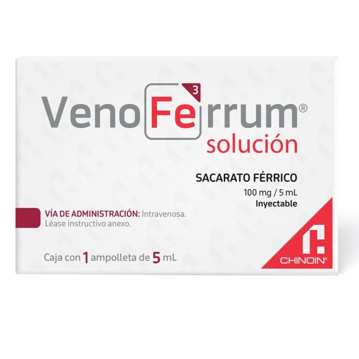 VENOFERRUM 100MG INYECT 5ML 