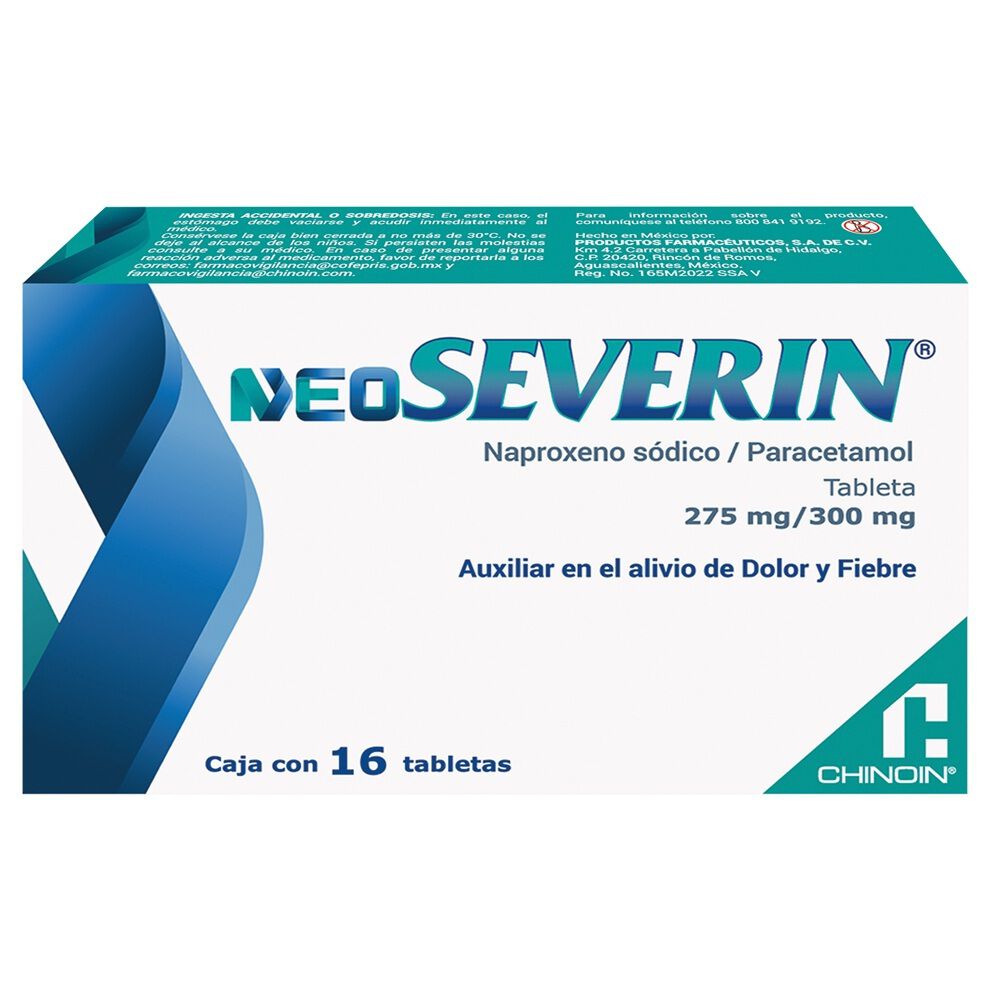 NEOSEVERIN 275/300MG C 16 TAB