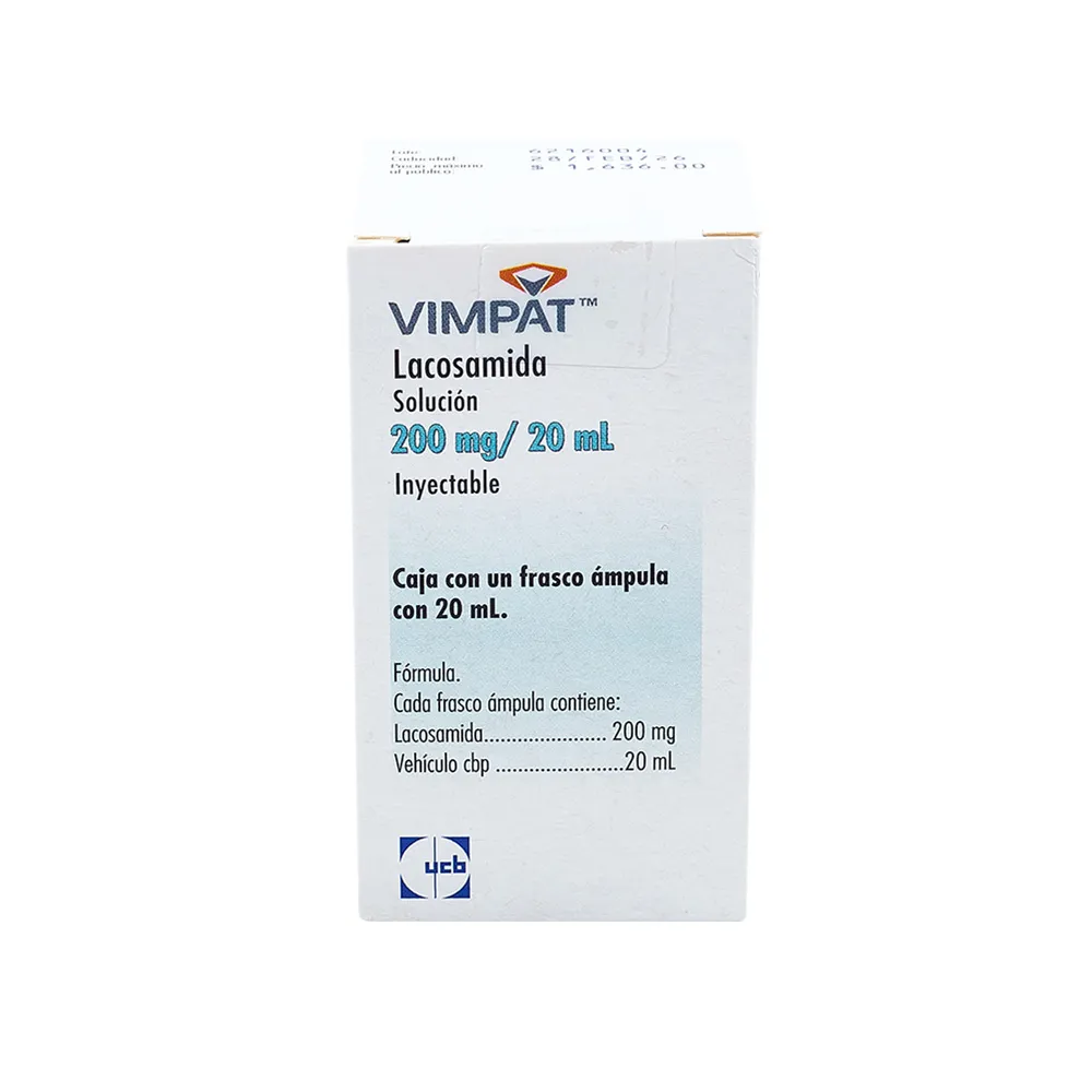 VIMPAT 200MG20ML IV SOL INY FA 20ML LACOSAMIDA