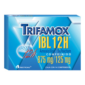 TRIFAMOX IBL12H 875/125MG C 14 TAB