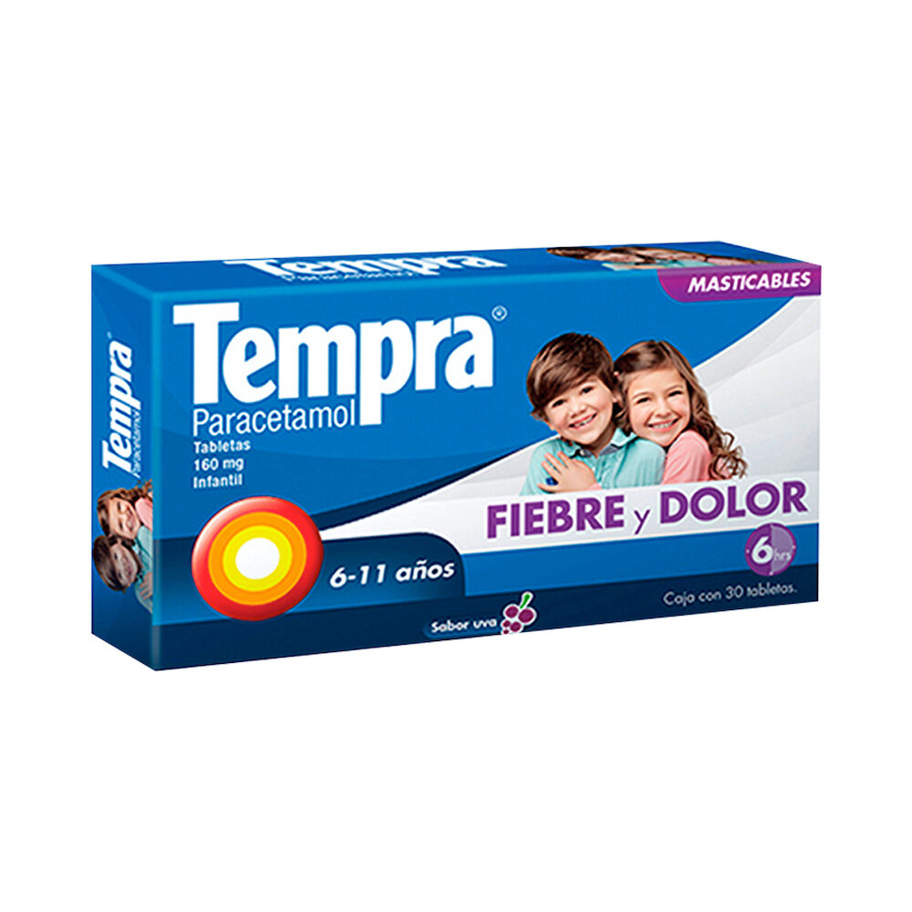 TEMPRA 160MG C 30 TAB INF SABOR UVA