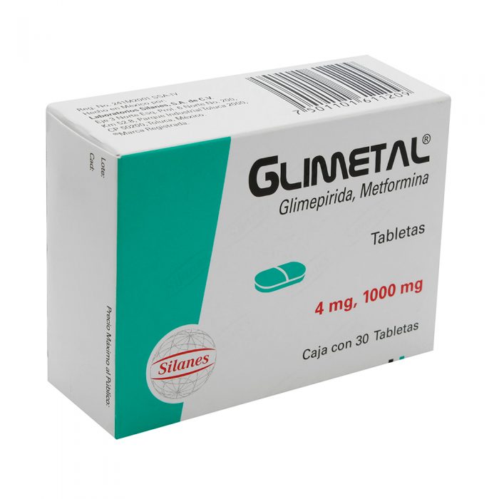 GLIMETAL 4MG/1000MG C 30 TAB