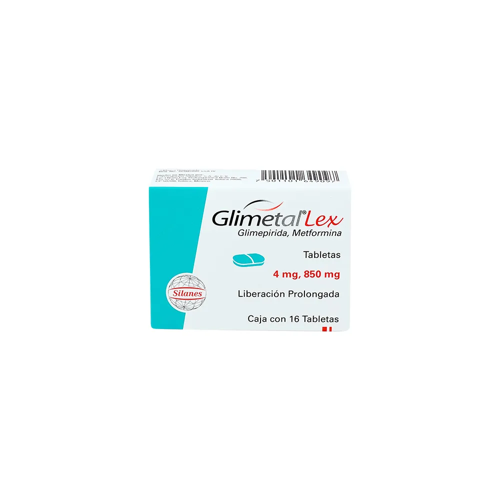 GLIMETAL LEX 4/850MG LP C 16 TAB
