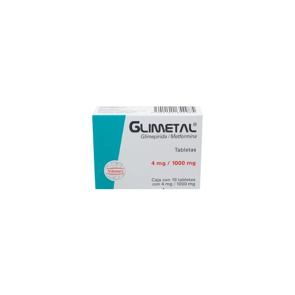 GLIMETAL 4MG/1000MG C 16 TAB