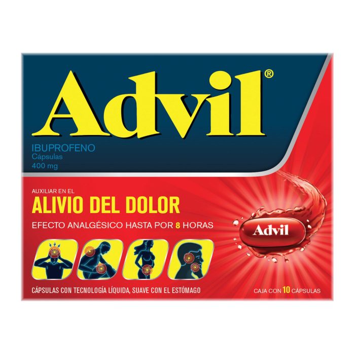 ADVIL 400MG C 10 CAP IBUPROFENO