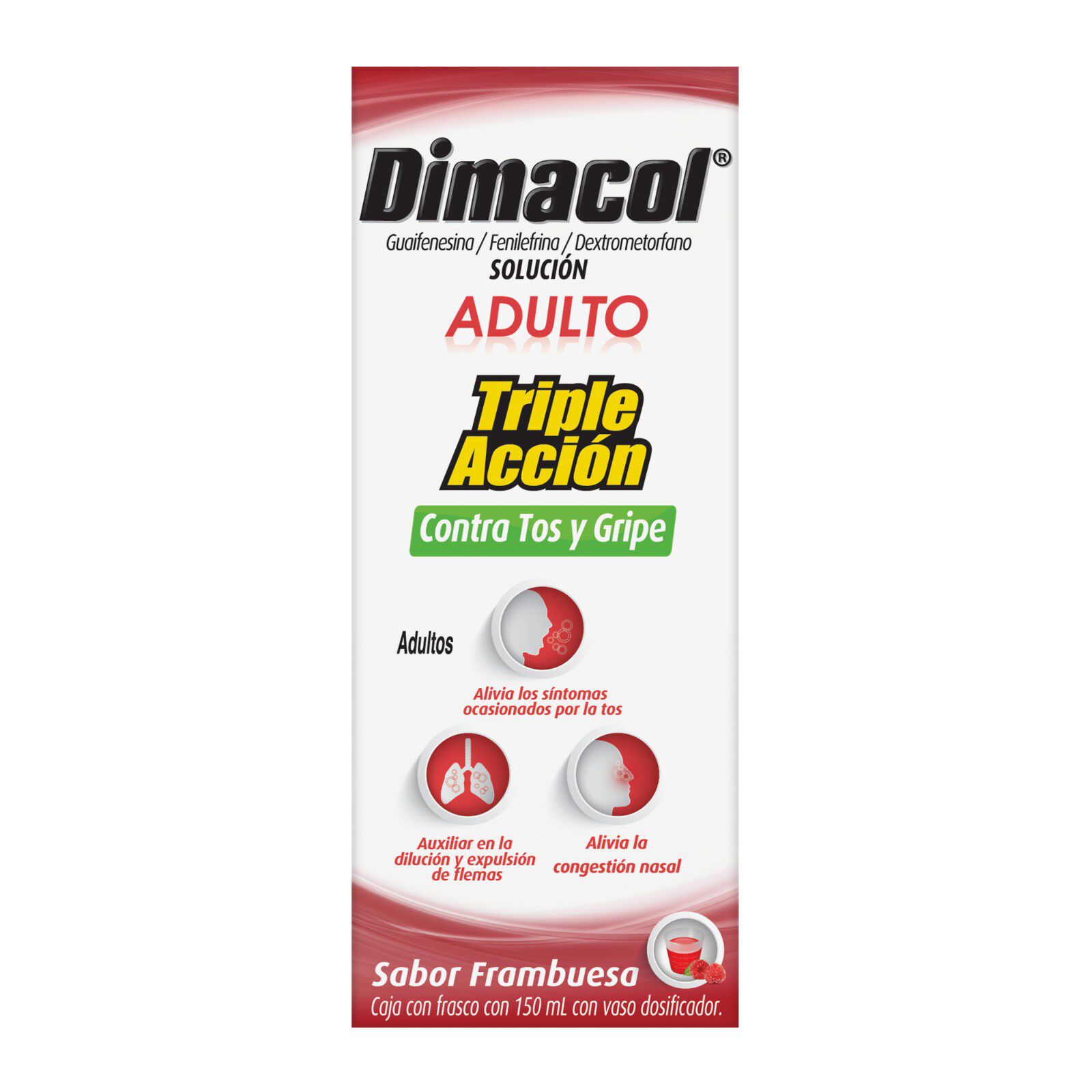 DIMACOL SOL ADULTO SAB FRAMBUESA 150ML