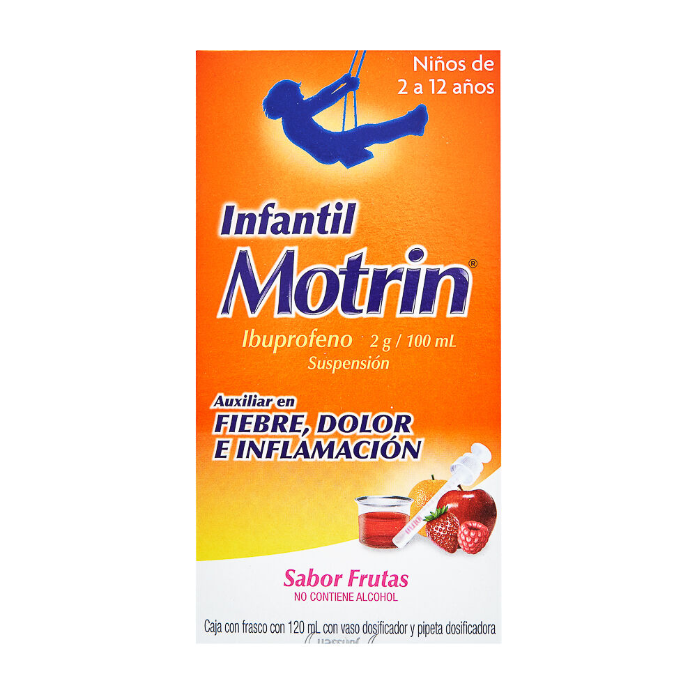 MOTRIN SUSP 120ML INFANTIL FRESA IBUPROFENO
