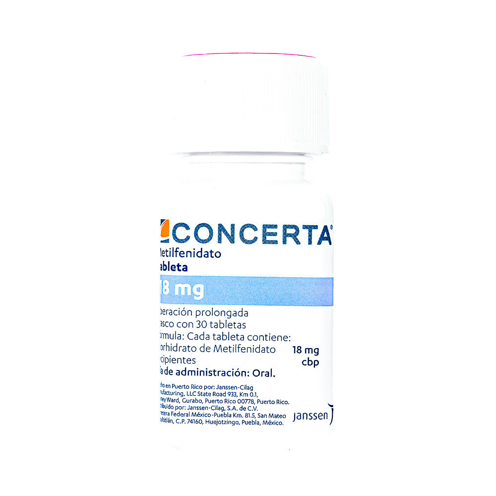 CONCERTA 18MG C 30 TAB METILFENIDATO