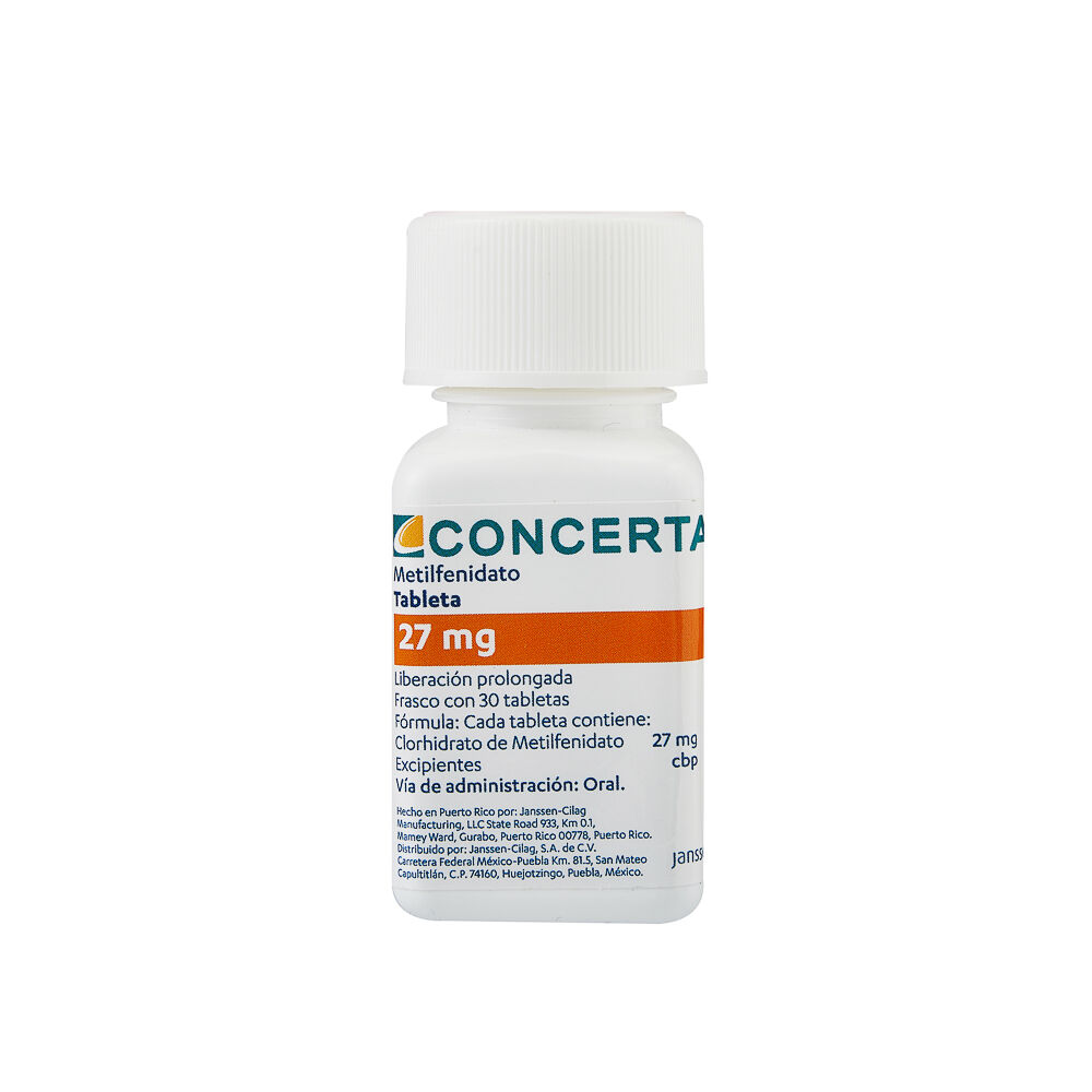 CONCERTA 27MG LP C 30 TAB METILFENIDATO