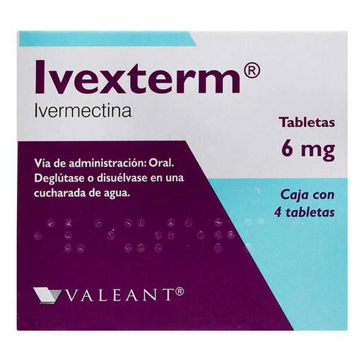 IVEXTERM 6MG C 4 TAB IVERMECTINA