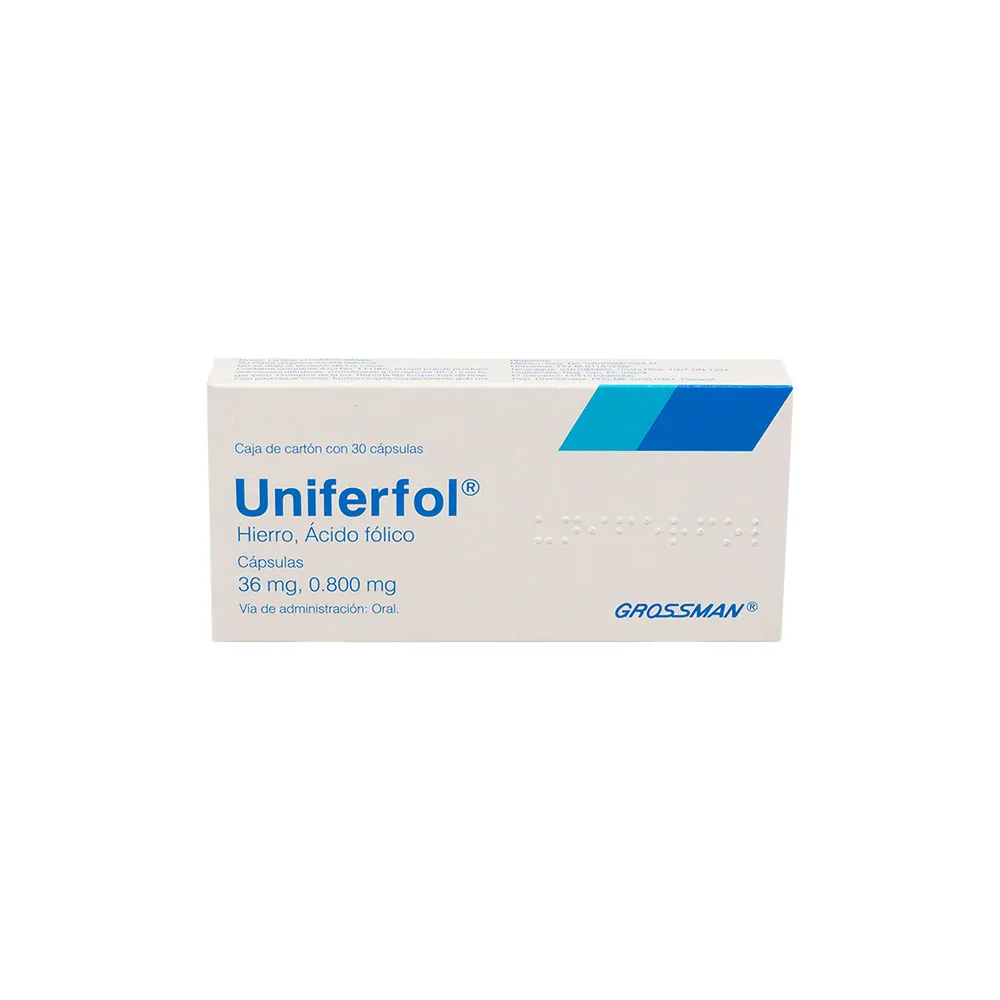UNIFERFOL CAP C 30 36MG/0.80MG