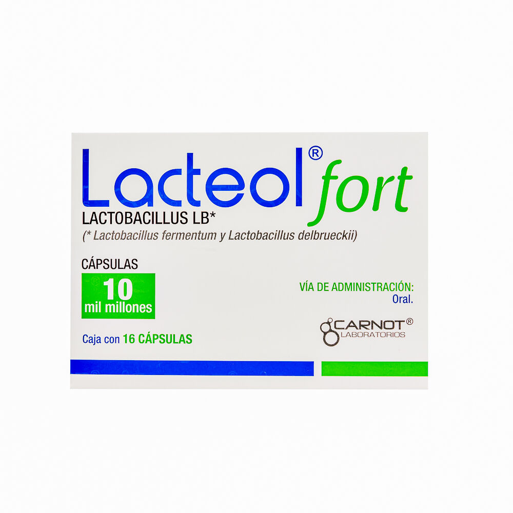 LACTEOL FORT C 16 CAP DIEZ MIL MILLONESLACTOBACILOS