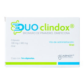 DUOCLINDOX 100/300MG CAPS C 16 PINAVERIO/DIMETICONA