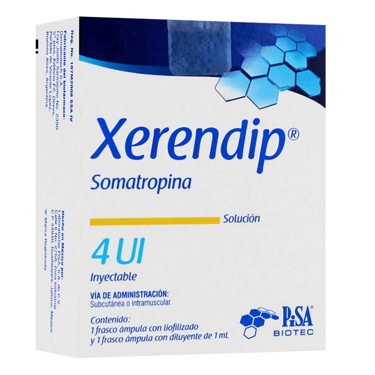 XERENDIP FA 4IU 1ML SOMATROPINA