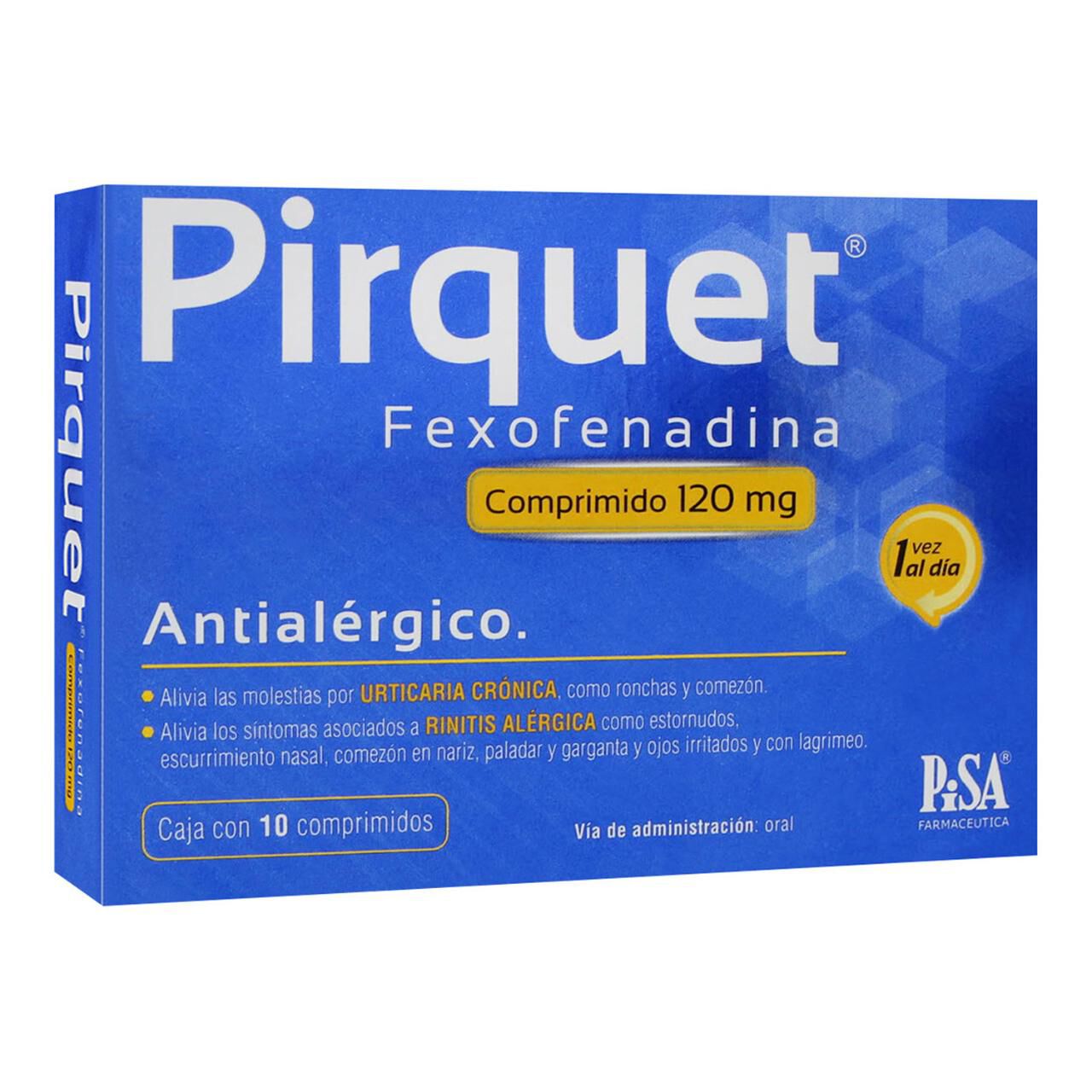 PIRQUET 120MG C 10 TAB FEXOFENADINA