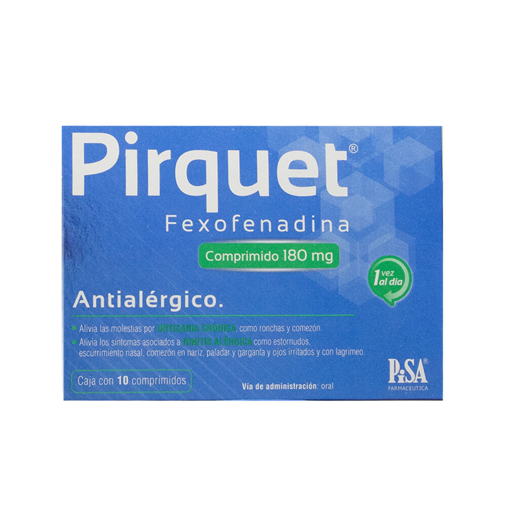 PIRQUET 180MG C 10 TAB FEXOFENADINA