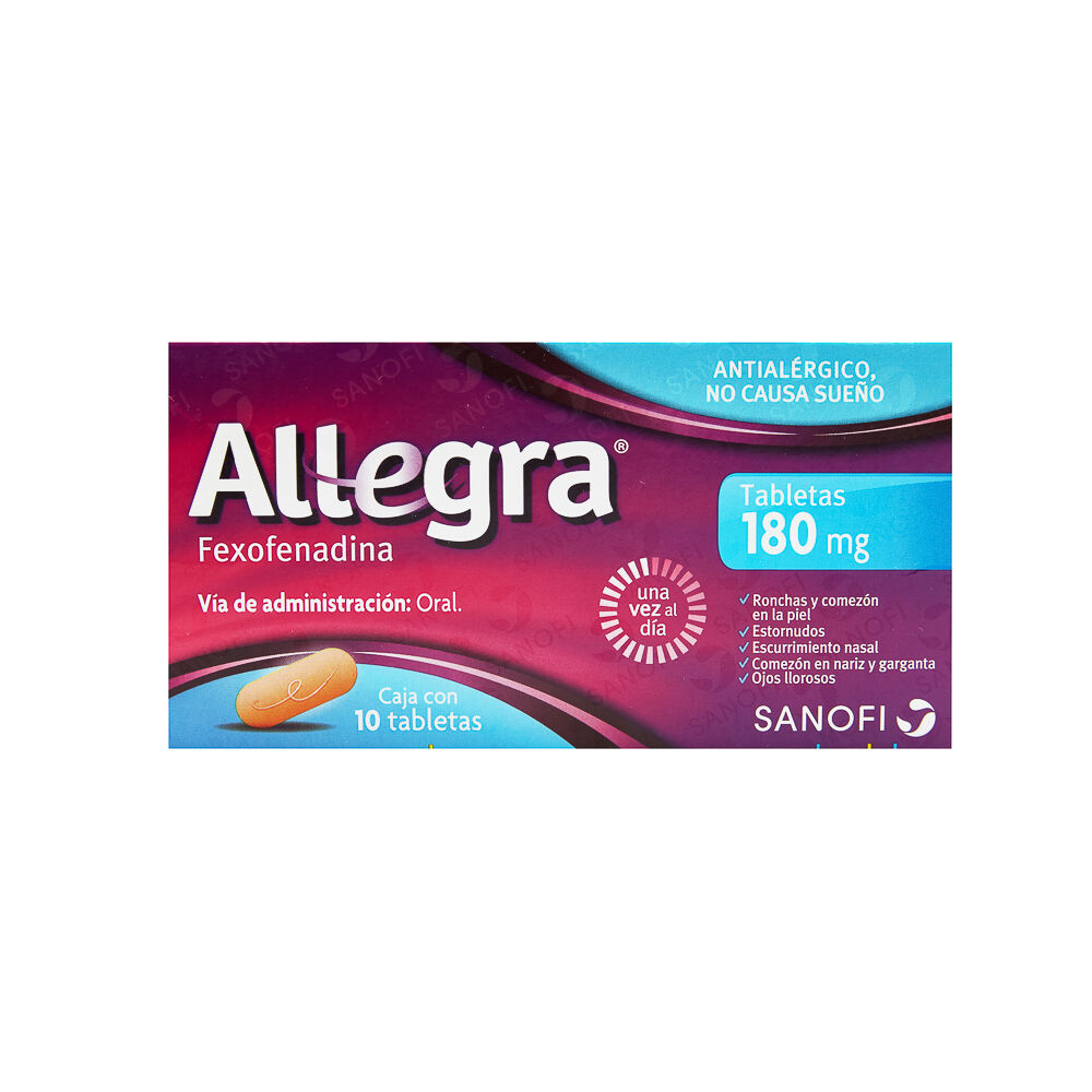 ALLEGRA 180MG C 10 TAB FEXOFENADINA