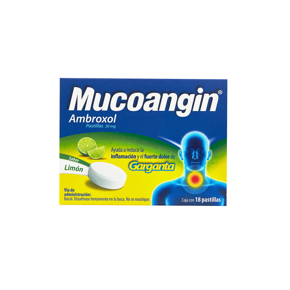 MUCOANGIN C 18 PASTILLAS SABOR LIMON C 18