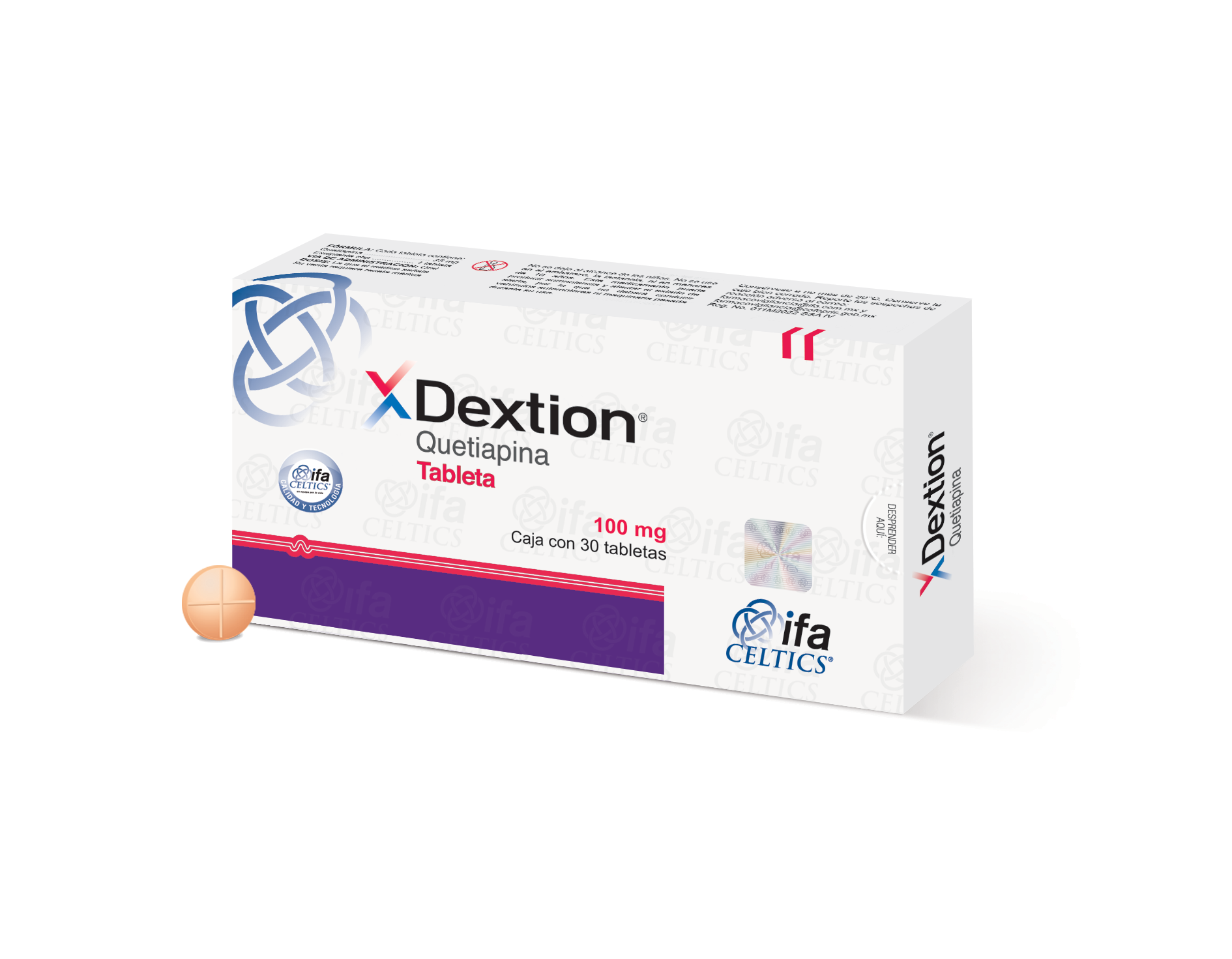 DEXTION 100MG C 30 TAB QUETIAPINA