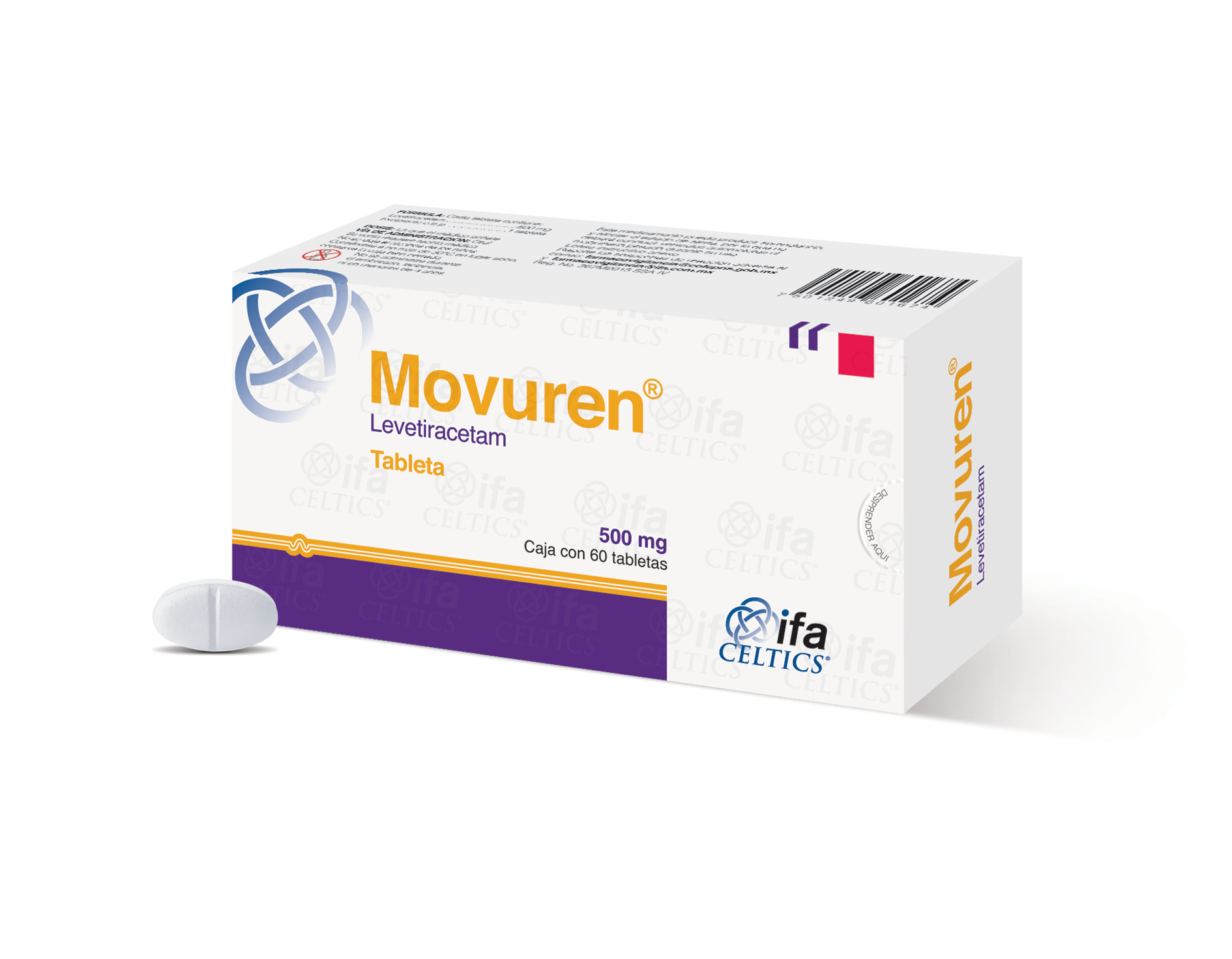 MOVUREN 500MG C 60 TAB LEVETIRACETAM