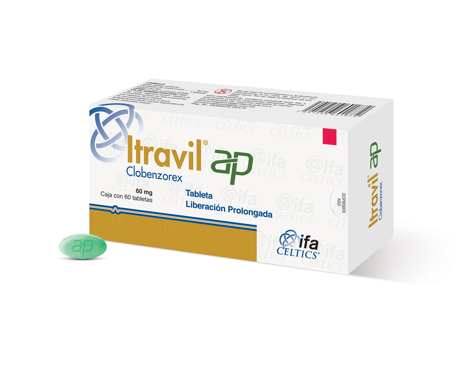 ITRAVIL AP 60MG C 60 CAP CLOBENZOREX