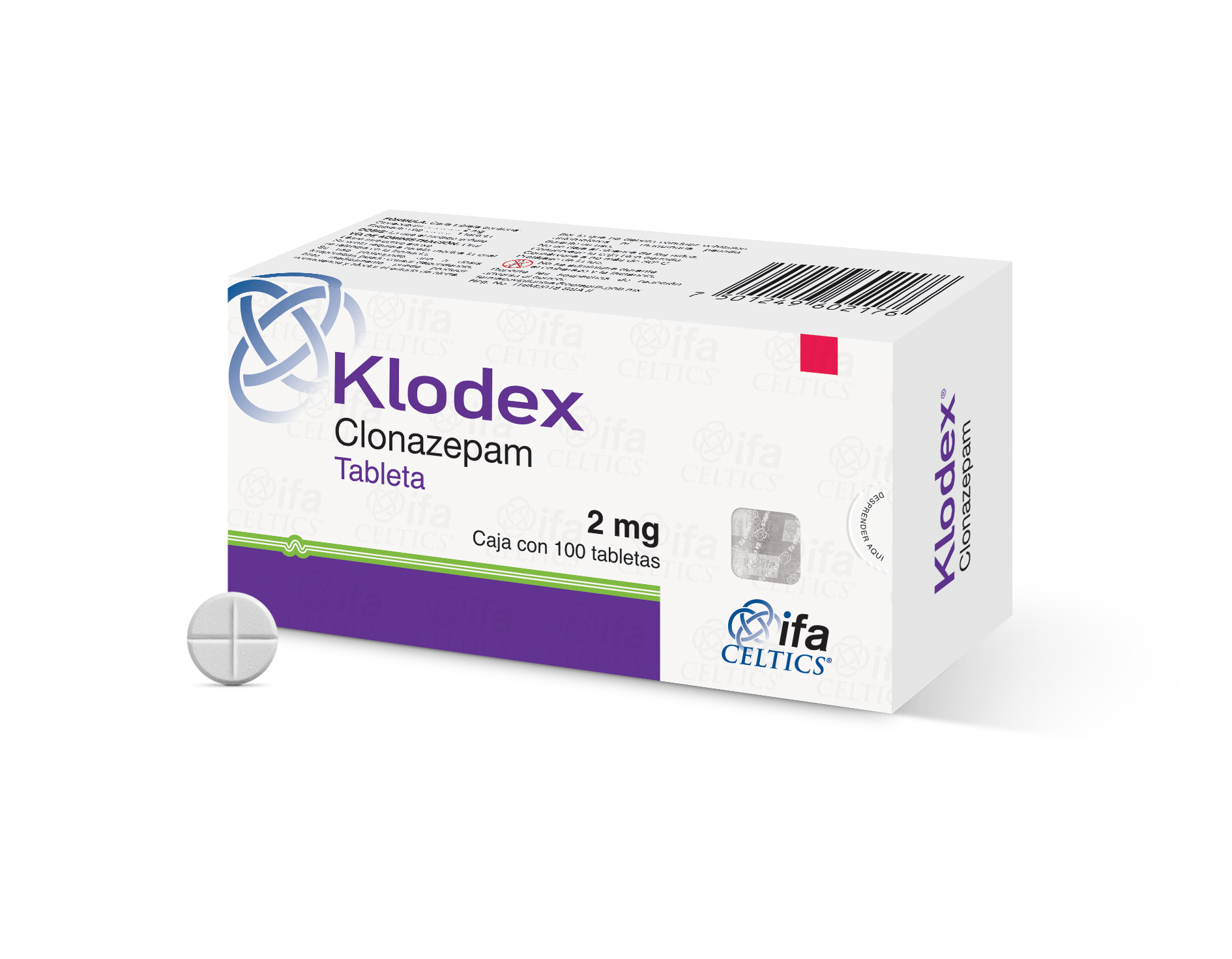 KLODEX 2MG C 100 TAB CLONAZEPAM