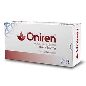 ONIREN 650MG C 30 TAB ACIDO TRANEXAMICO IFA