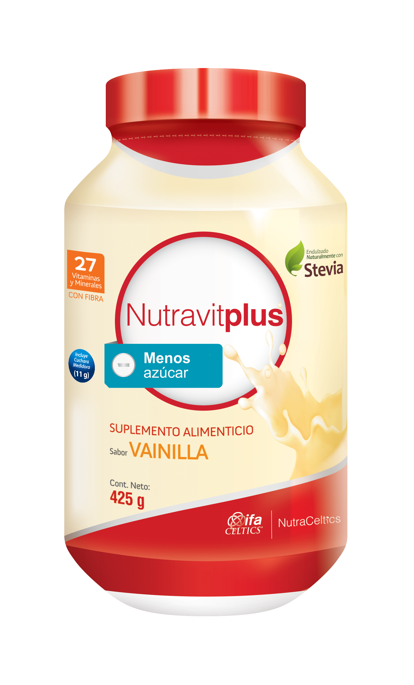 NUTRAVIT PLUS RED VAINILLA 425G