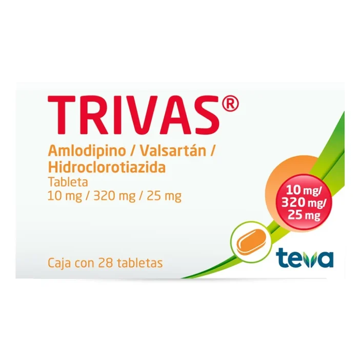TRIVAS 10/320/25MG C 28 TAB AMLODIPINOVALSARTANHCTZ