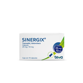 SINERGIX 25/10MG C 10 CAP TRAMADKETOROL