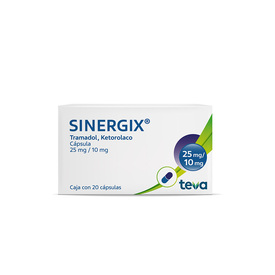SINERGIX 25/10MG C 20 CAP TRAMADOLKETOROLACO