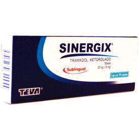 SINERGIX 25/10MG SUBLINGUAL C 10 TAB