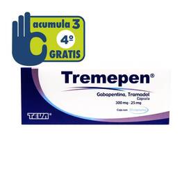 TREMEPEN 300/25MG C 30 CAP