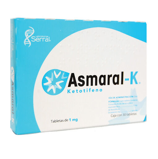 ASMARAL K 1MG C 30 TAB KETOTIFENO