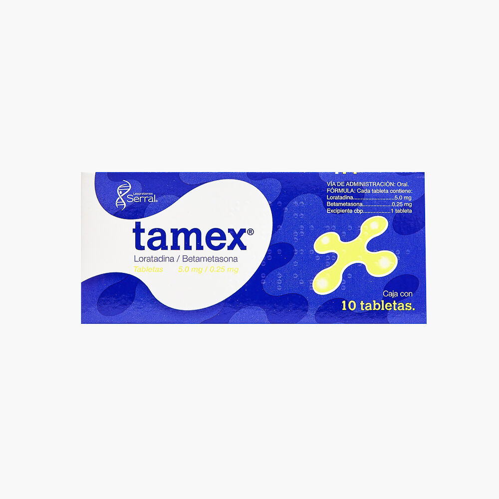 TAMEX C 10 TAB LORATADINABETAMETASONA