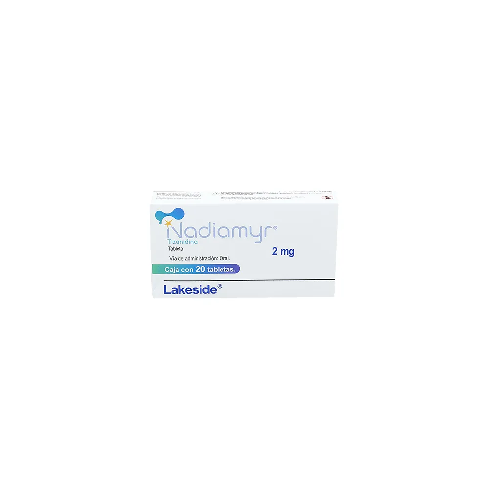NADIAMYR 2MG C 20 TAB TIZANIDINA