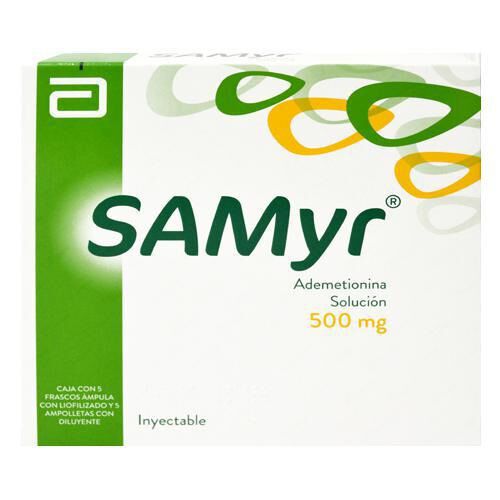 SAMYR 500MG C 5 AMP 5ML  ADEMETIONINA