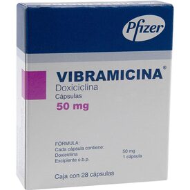 VIBRAMICINA 50MG C 28 CAP DOXICICLINA