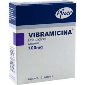 VIBRAMICINA 100MG C 10 CAP DOXICICLINA