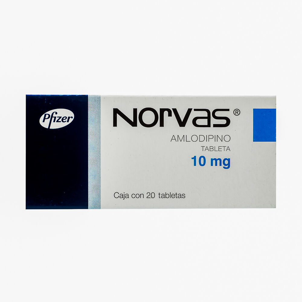 NORVAS 10MG C 20 TAB AMLODIPINO