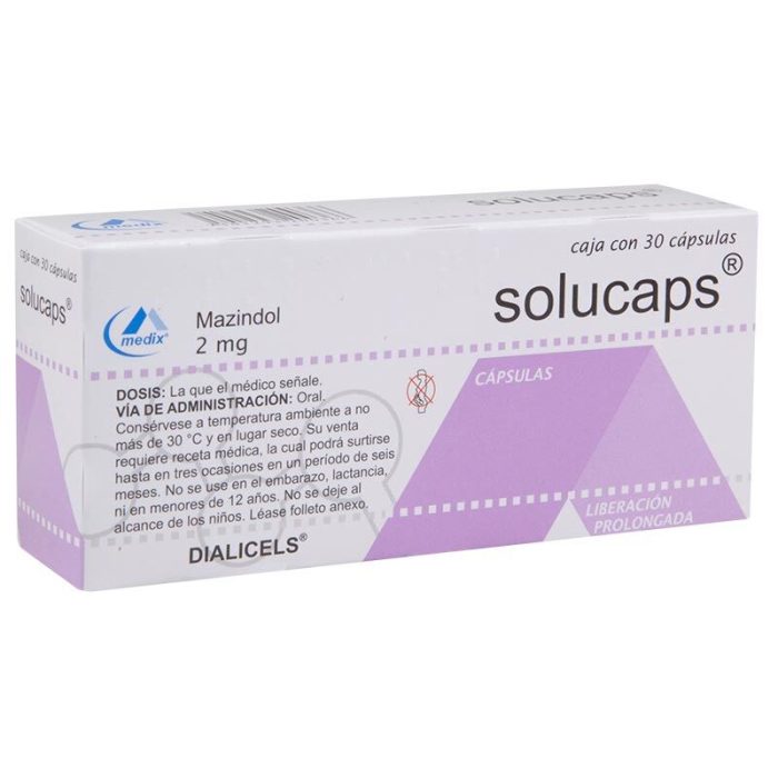 SOLUCAPS 2MG C 30 CAP MAZINDOL