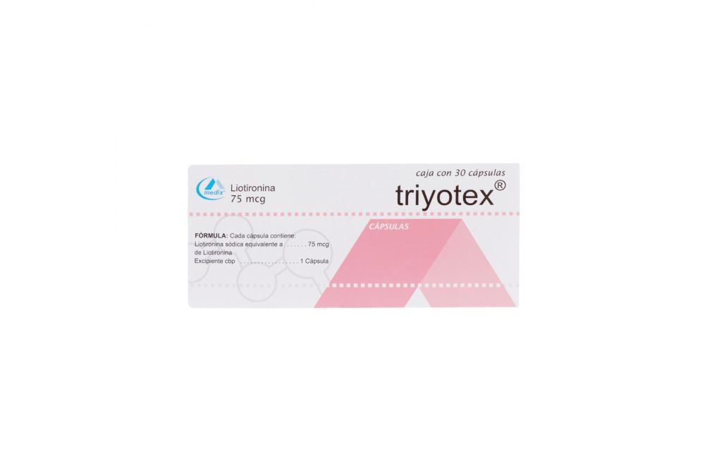 TRIYOTEX 75MCG C 30 TAB LIOTIRONINA