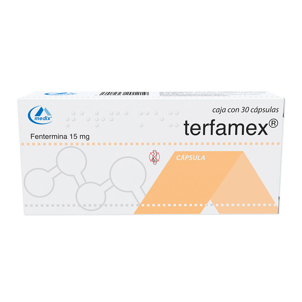 TERFAMEX 15MG C 30 CAP FENTERMINA