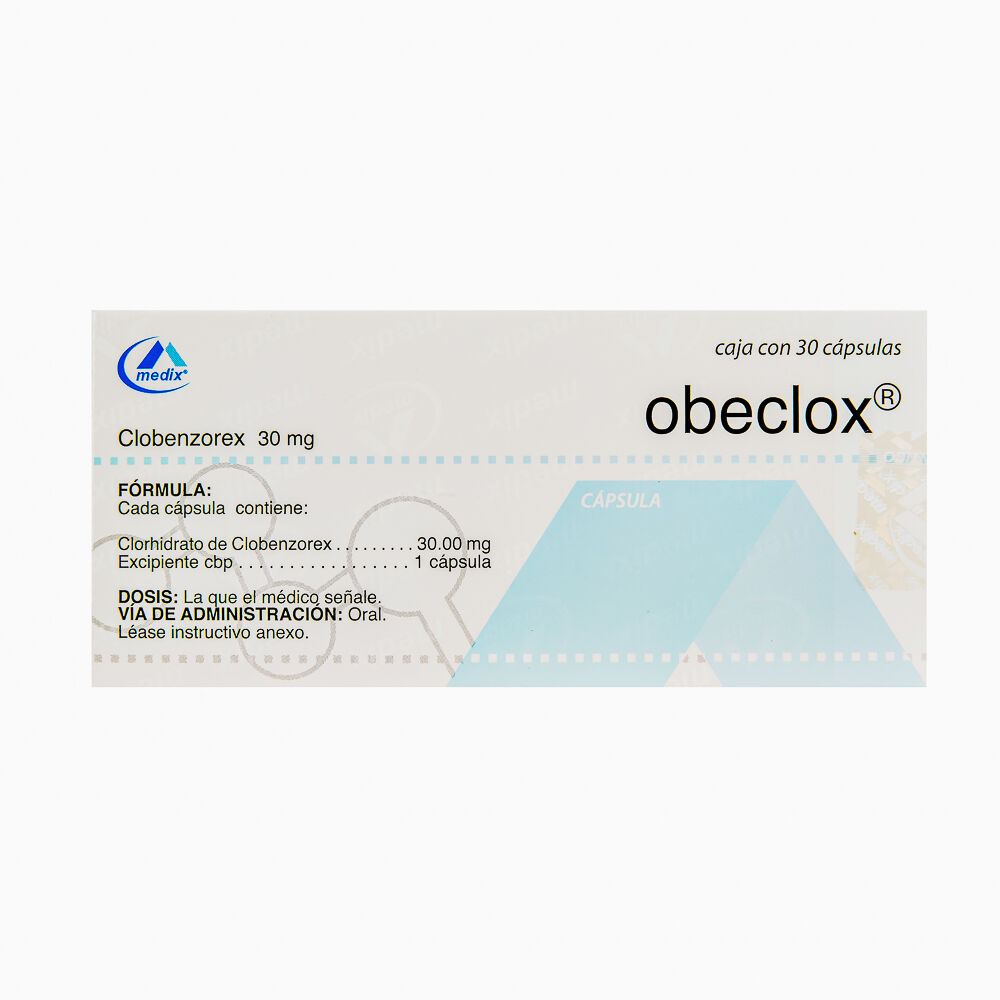 OBECLOX 30MG C 30 CAP CLOBENZOREX