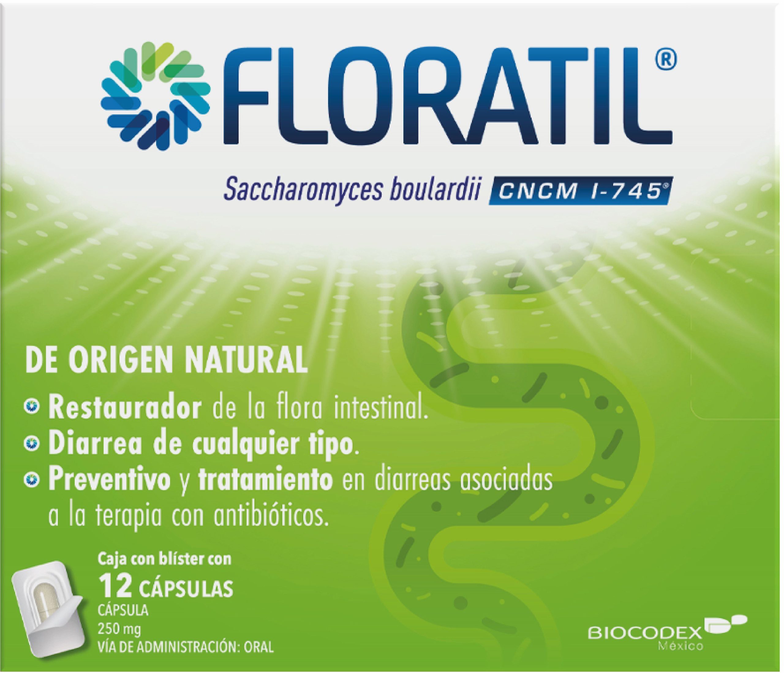 FLORATIL 250MG C 12 CAP