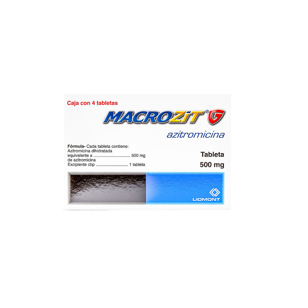 MACROZIT G 500MG C 4 TAB AZITROMICINA