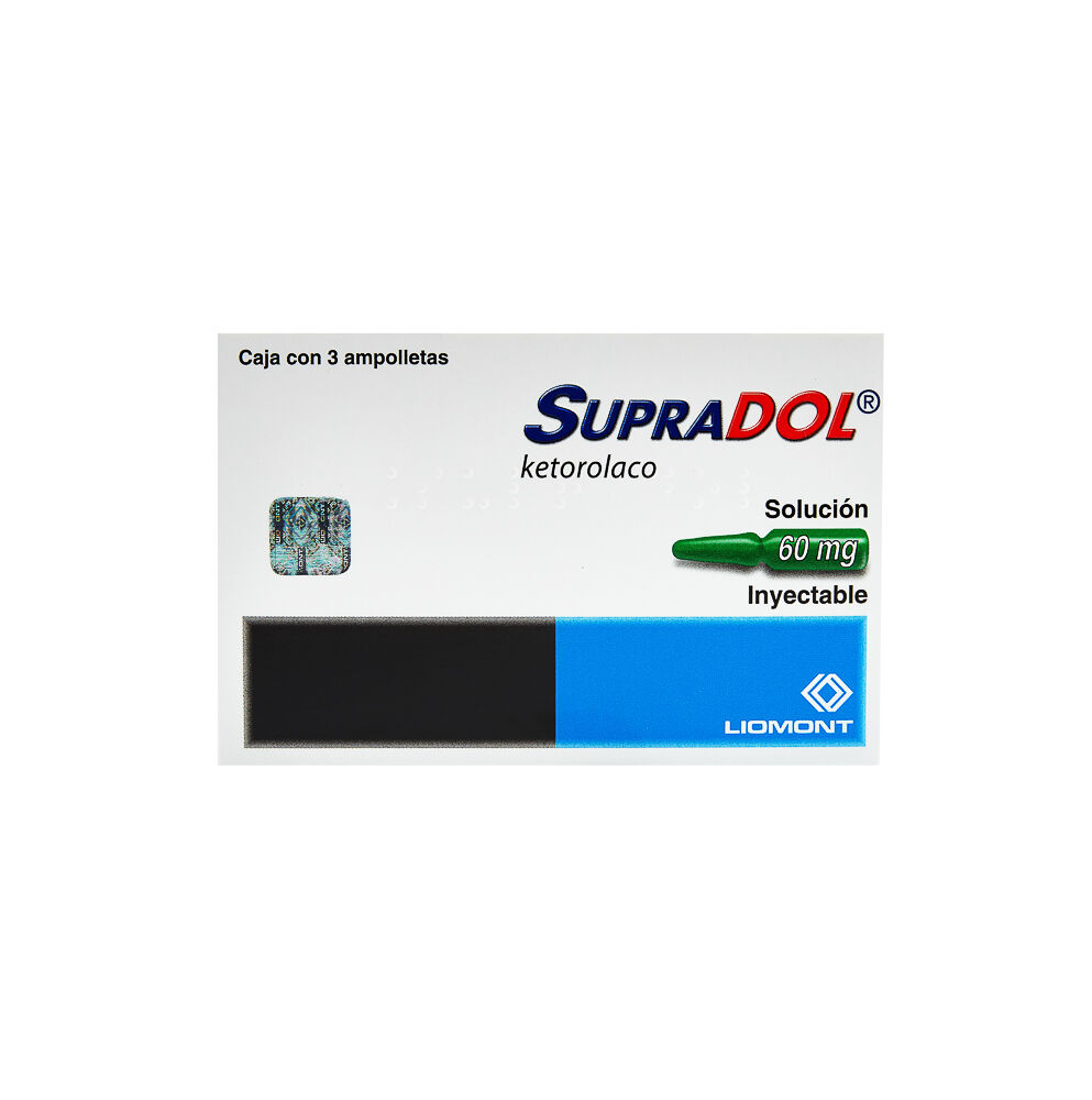 SUPRADOL 60MG C 3 AMP 2ML KETOROLACO