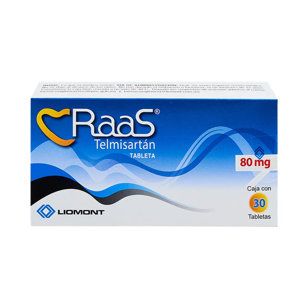 RAAS 80MG C 30 TAB TELMISARTAN