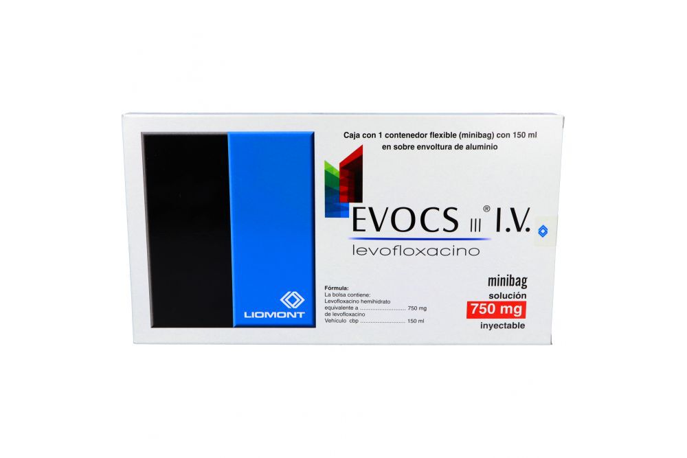 EVOCS III MINIBAG 750MG IV 150ML LEVOFLOXACINO