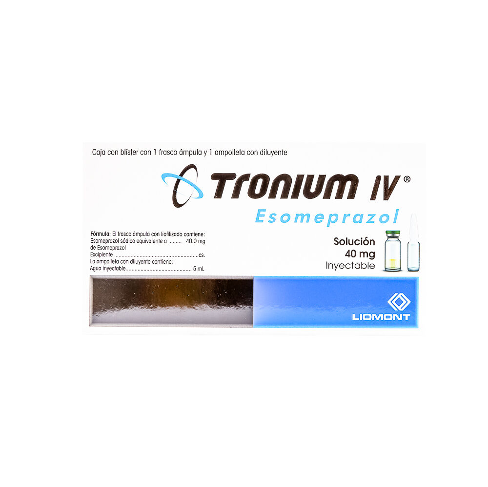 TRONIUM 40MG SOL INY FA IV 5ML ESOMEPRAZOL